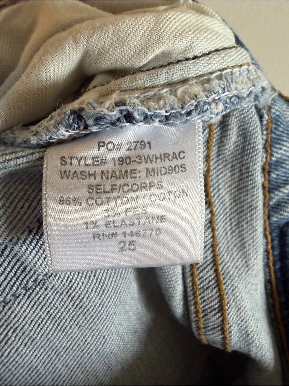RE/DONE Designer Lightwash 5-Button Fly High Rise Slim Fit Jeans size 25 EUC - Picture 7 of 12